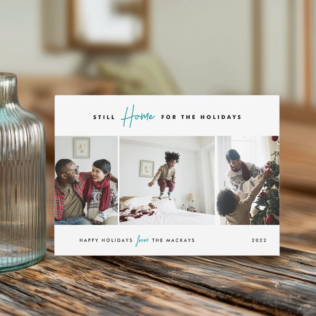 Cartes Pour Fêtes Annuelles Toujours à la maison pour les vacances | Funny 3 P (Créateur téléchargé)