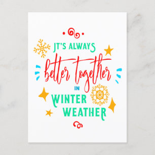 Cartes Pour Fêtes Annuelles Toujours mieux ensemble en hiver Noël, ZSG