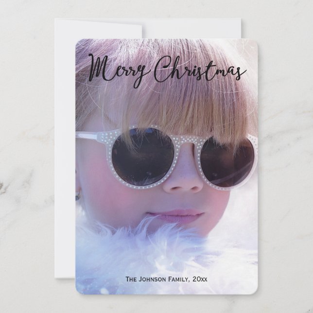 Cartes Pour Fêtes Annuelles Tour de la famille photo Noël (Devant)