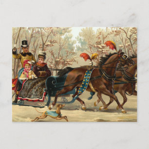 Cartes Pour Fêtes Annuelles "Tour de Sleigh de Noël "
