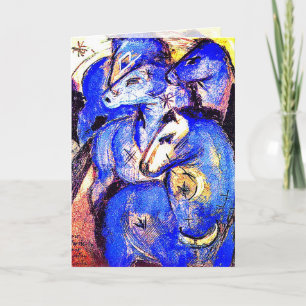 Cartes Pour Fêtes Annuelles Tour des Chevaux Bleus par Franz Marc