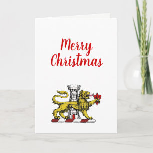 Cartes Pour Fêtes Annuelles Tour du Lion Emblème de la Crête Fleur de Lis C