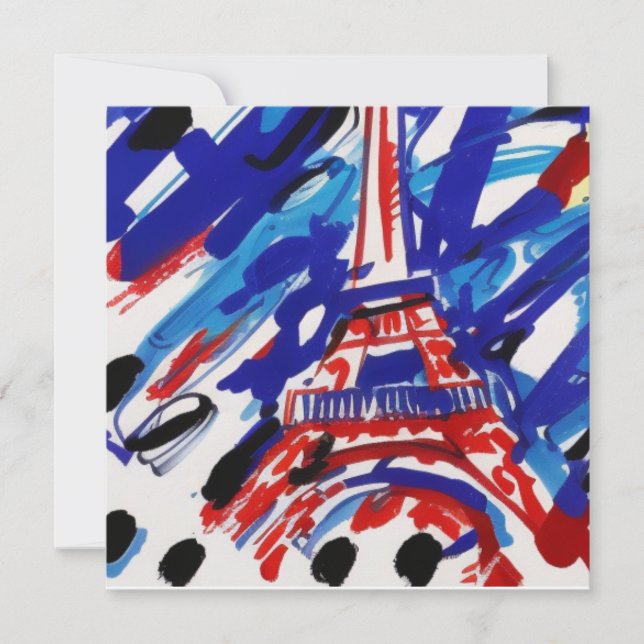 Cartes Pour Fêtes Annuelles Tour Eiffel (Devant)