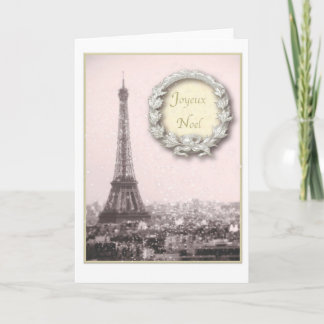 Cartes Pour Fêtes Annuelles Tour Eiffel de Joyeux Noel de Noël de Paris