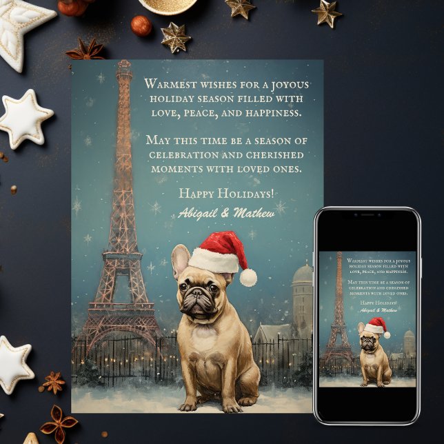 Cartes Pour Fêtes Annuelles Tour Eiffel de Noël (Créateur téléchargé)