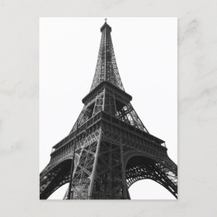 Cartes Pour Fêtes Annuelles Tour Eiffel Noir & Blanc Paris Voyage européen