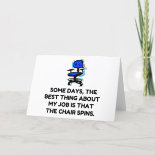 Cartes Pour Fêtes Annuelles Tournées de chaise de travail