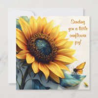 Tournesol avec papillons avec texte personnalisabl