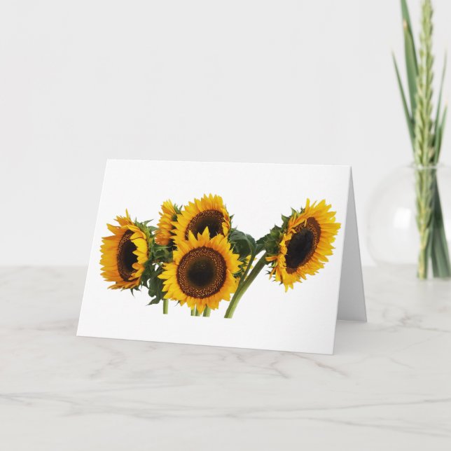 Cartes Pour Fêtes Annuelles Tournesols ensoleillés (Devant)