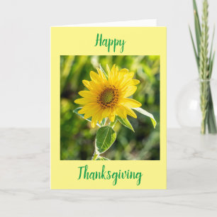 CARTES POUR FÊTES ANNUELLES TOURNESOLS POUR UN VOEU DE "ACTION DE GRÂCE HEUREU