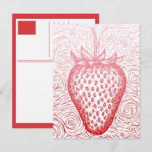 Cartes Pour Fêtes Annuelles tournures de fraise