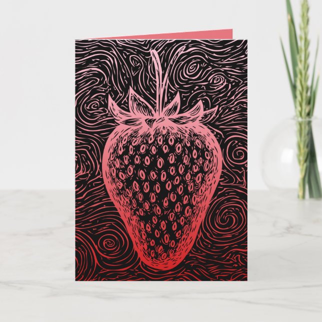 Cartes Pour Fêtes Annuelles tournures de fraise (Devant)