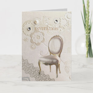 Cartes Pour Fêtes Annuelles Tournures élégantes formelles mariage vintage pari