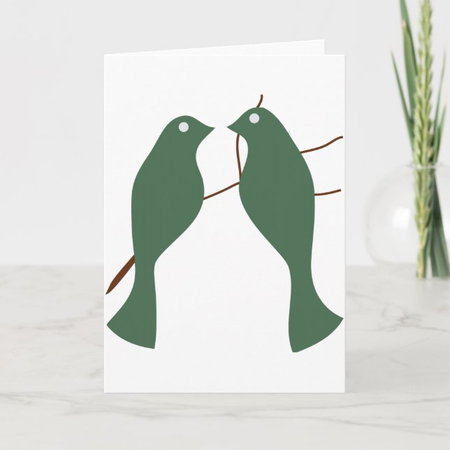 Cartes Pour Fêtes Annuelles Tourterelles (Devant)