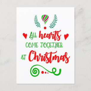 Cartes Pour Fêtes Annuelles Tous les cœurs s'unissent à Noël, ZSG