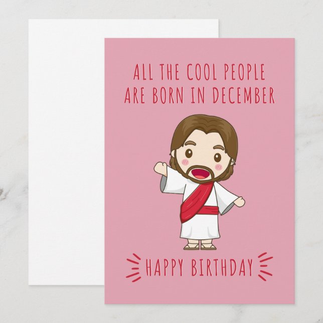 Cartes Pour Fêtes Annuelles Tous les gens cool sont nés en décembre Anniversai (Devant / Derrière)