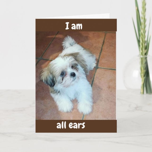 CARTES POUR FÊTES ANNUELLES **TOUS LES OREILLES/PRÊTS À ENTENDRE VOUS AVAIENT  (Devant)