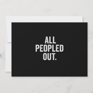Cartes Pour Fêtes Annuelles Tous les Peoplé Out Funny Introverti Cadeau