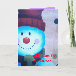 Cartes Pour Fêtes Annuelles Tous que je veux pour Noël…