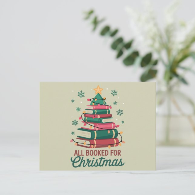 Cartes Pour Fêtes Annuelles Tous Réservés Pour La Librairie De Noël Livre Arbr (Debout devant)