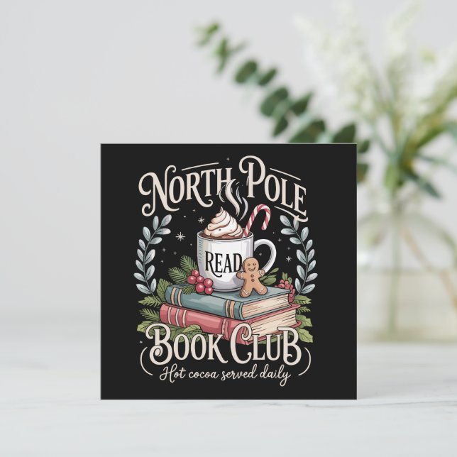 Cartes Pour Fêtes Annuelles Tous réservés pour Noël Coquette Xmas Book Club (Debout devant)