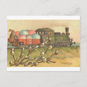 Cartes Pour Fêtes Annuelles Tout à bord ! Le train de Pâques !
