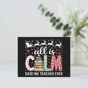 Cartes Pour Fêtes Annuelles Tout Calme Dit Pas Noël Professeur Crayon Arbre 