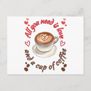Cartes Pour Fêtes Annuelles Tout ce dont vous avez besoin est l'amour et une t