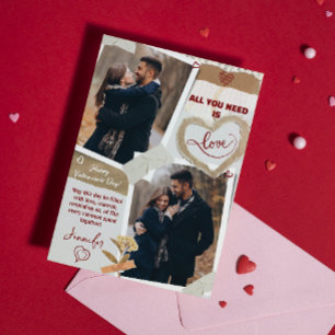 Cartes Pour Fêtes Annuelles Tout ce dont vous avez besoin est l'amour Photo de
