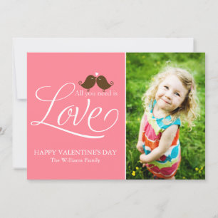 Cartes Pour Fêtes Annuelles Tout Ce Dont Vous Avez Besoin Est L'Amour - Valent
