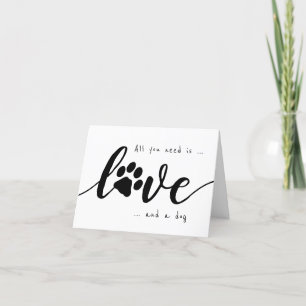 Cartes Pour Fêtes Annuelles Tout Ce Dont Vous Avez Besoin Est Love Chien Chien