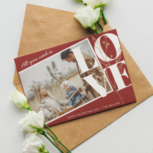 Cartes Pour Fêtes Annuelles Tout Ce Dont Vous Avez Besoin Est Love Photo Valen