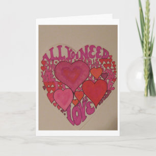 Cartes Pour Fêtes Annuelles Tout ce dont vous avez besoin est Love Valentine !