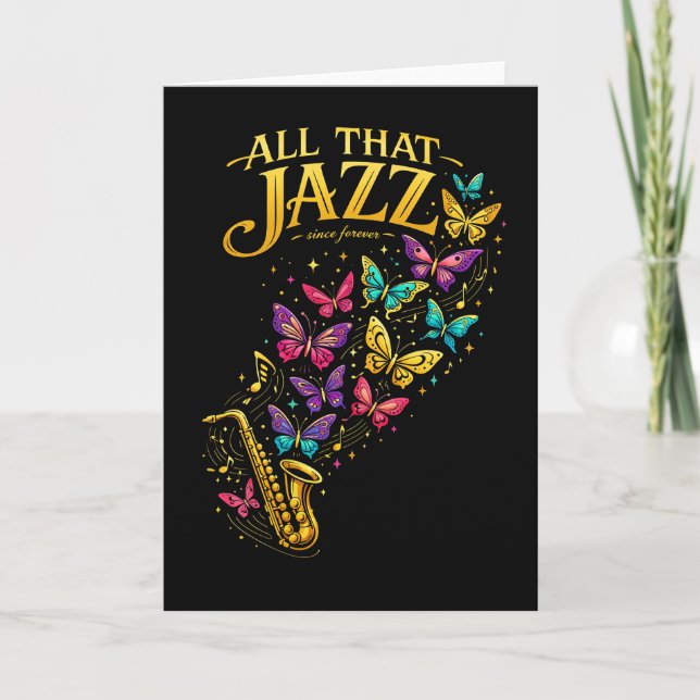 Cartes Pour Fêtes Annuelles Tout ce jazz (Devant)