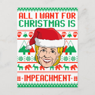 Cartes Pour Fêtes Annuelles Tout ce que Hillary veut pour Noël est une mise en
