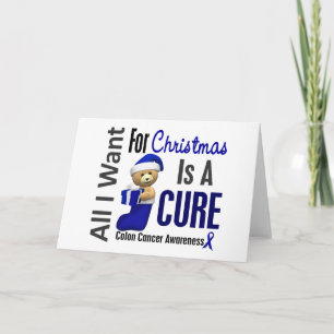 Cartes Pour Fêtes Annuelles Tout Ce Que Je Veux Pour Le Cancer Du Colon De Noë