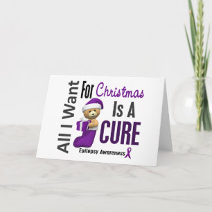 Cartes Pour Fêtes Annuelles Tout ce que je veux pour l'épilepsie de Noël