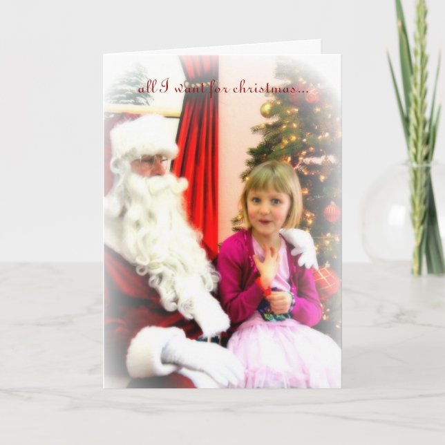 Cartes Pour Fêtes Annuelles tout ce que je veux pour Noël (Devant)