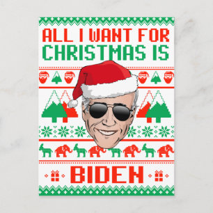 Cartes Pour Fêtes Annuelles Tout ce que je veux pour Noël, c'est Joe Biden