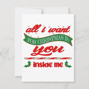 Cartes Pour Fêtes Annuelles Tout ce que je veux pour Noël c'est toi