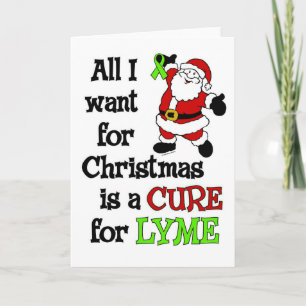 Cartes Pour Fêtes Annuelles Tout Ce Que Je Veux Pour Noël/Père Noël...Lyme