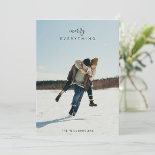 Cartes Pour Fêtes Annuelles Tout Deux Photo Minimaliste Joyeux Tout