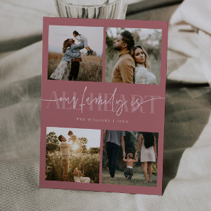 Cartes Pour Fêtes Annuelles Tout en cœur Rose Multi Photo Saint-Valentin