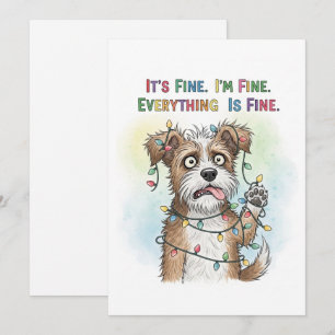 Cartes Pour Fêtes Annuelles Tout est beau Quirky coloré chien de Noël