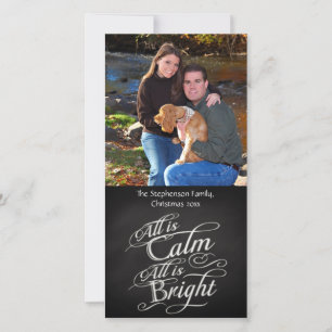 Cartes Pour Fêtes Annuelles Tout est Calme Chalkboard Noël