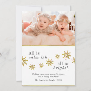 Cartes Pour Fêtes Annuelles Tout Est Calme   Funny Christmas Holiday Photo