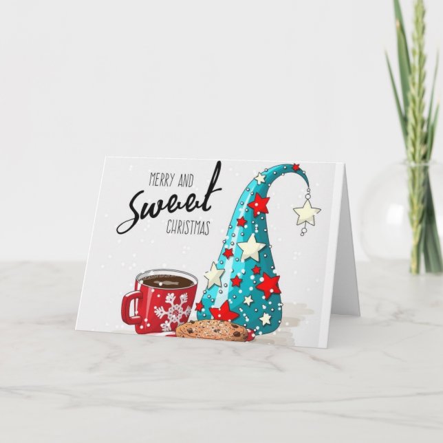 CARTES POUR FÊTES ANNUELLES TOUT EST CALME/LUMINEUX / COUPE DE DOUCEUR EST DRO (Devant)