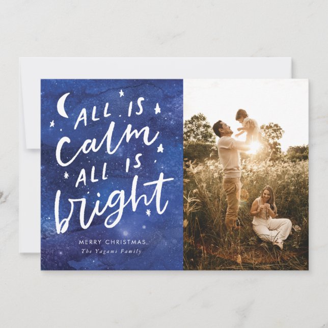 Cartes Pour Fêtes Annuelles Tout est calme Noël (Devant)