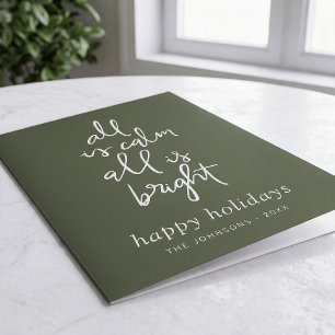 Cartes Pour Fêtes Annuelles Tout est calme Tout est lumineux cet arbre de Noël