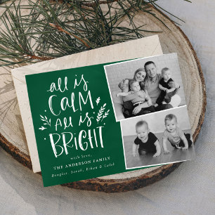Cartes Pour Fêtes Annuelles Tout est calme, tout est vert 2 Photo